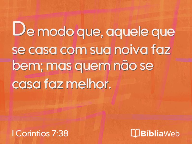 I Coríntios 7:38 em imagem para compartilhar