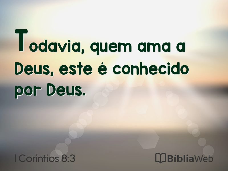 I Coríntios 8:3 em imagem para compartilhar