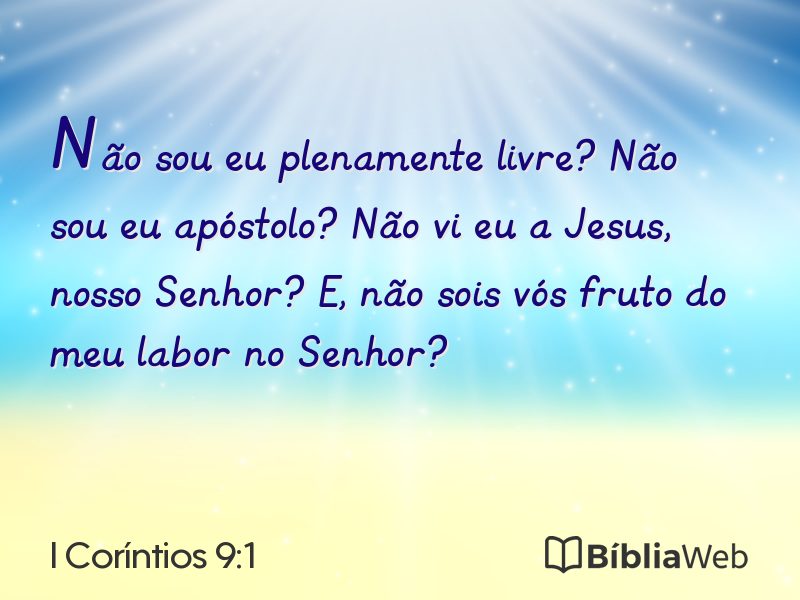 I Coríntios 9:1 em imagem para compartilhar