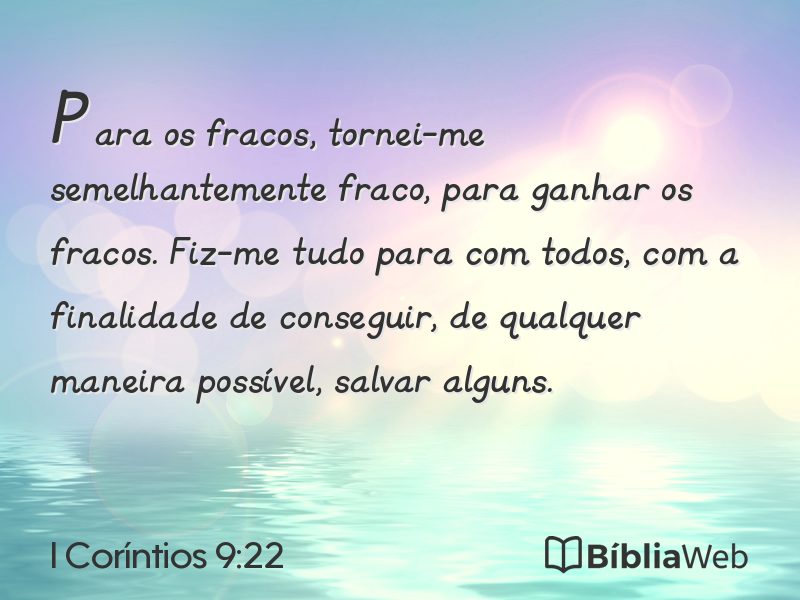 I Coríntios 9:22 em imagem para compartilhar
