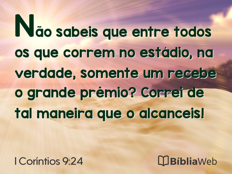 I Coríntios 9:24 em imagem para compartilhar