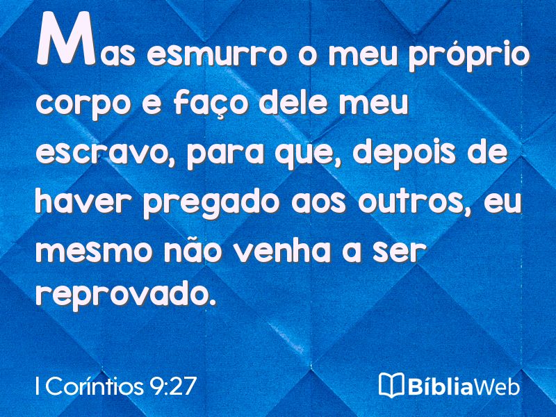 I Coríntios 9:27 em imagem para compartilhar