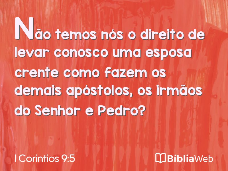 I Coríntios 9:5 em imagem para compartilhar