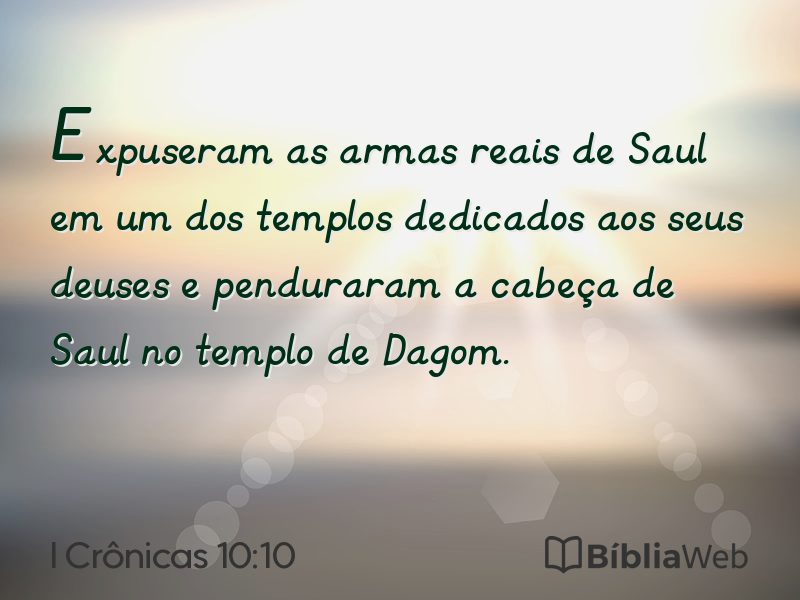 I Crônicas 10:10 em imagem para compartilhar