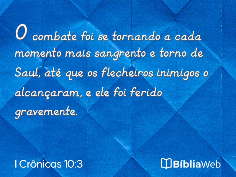 I Crônicas 10:3 em imagem para compartilhar