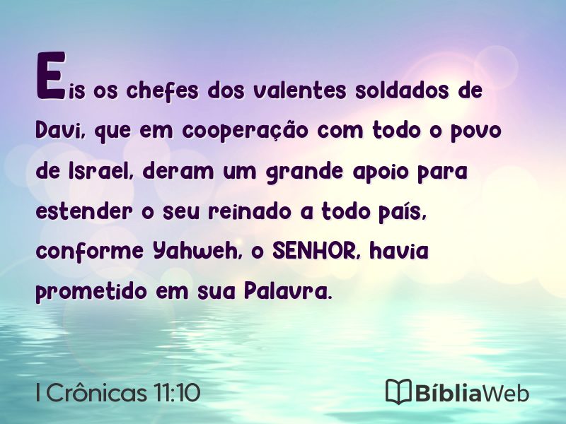 I Crônicas 11:10 em imagem para compartilhar