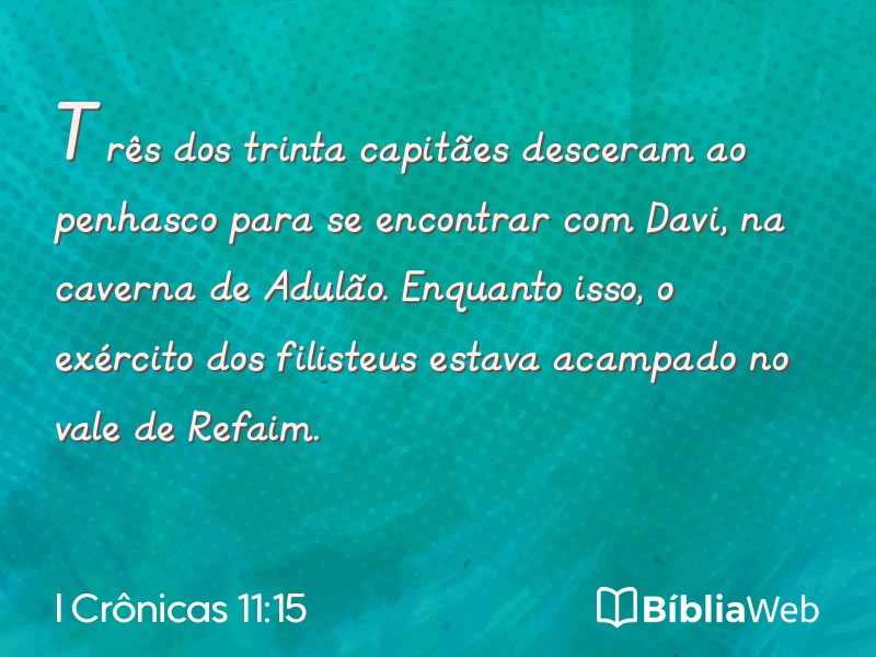 I Crônicas 11:15 em imagem para compartilhar