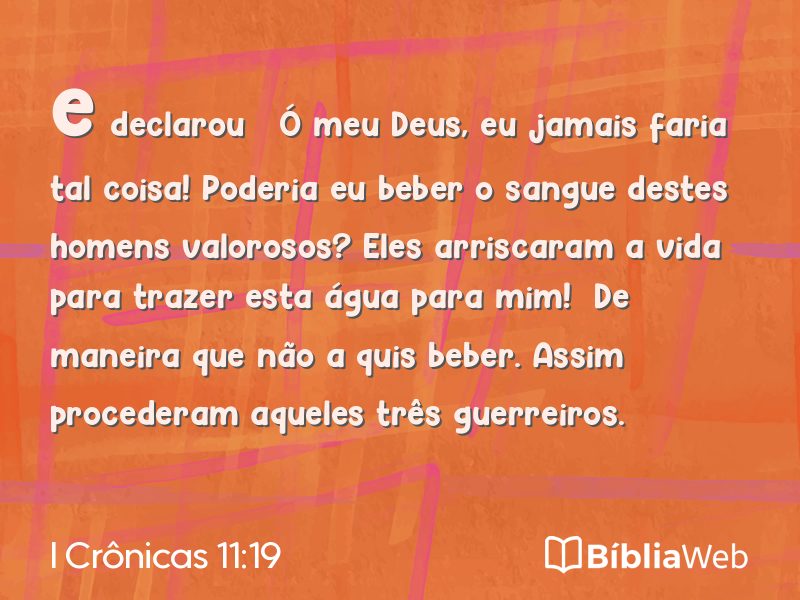I Crônicas 11:19 em imagem para compartilhar