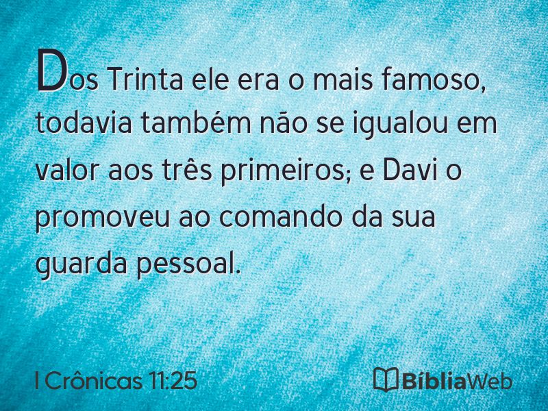 I Crônicas 11:25 em imagem para compartilhar