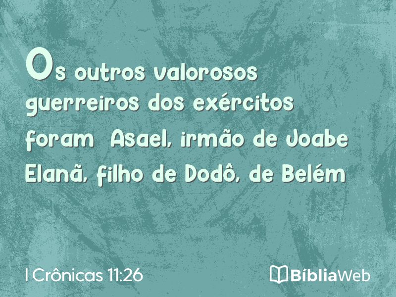 I Crônicas 11:26 em imagem para compartilhar