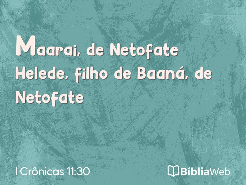 I Crônicas 11:30 em imagem para compartilhar