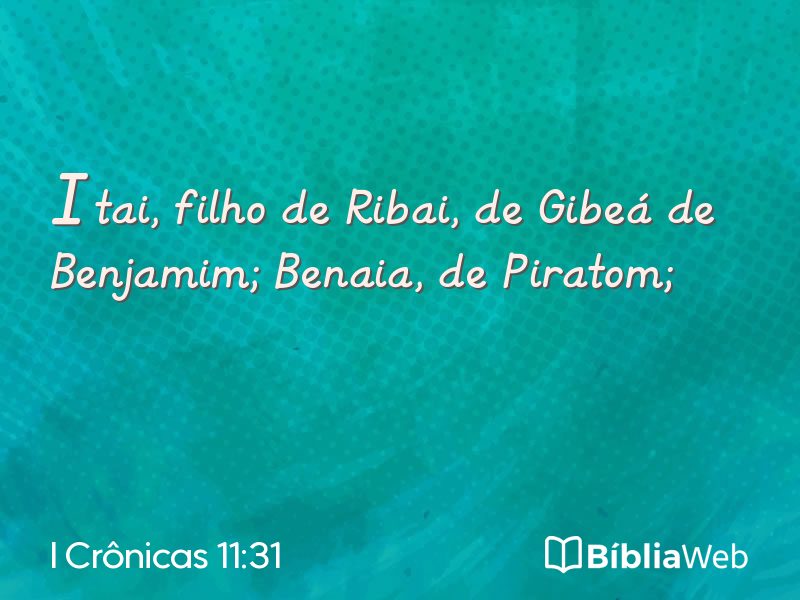 I Crônicas 11:31 em imagem para compartilhar