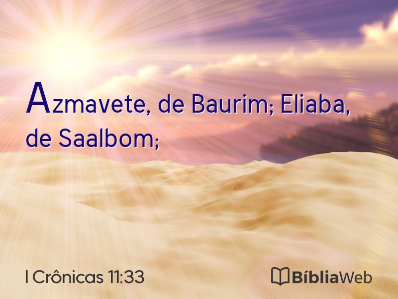 I Crônicas 11:33 em imagem para compartilhar