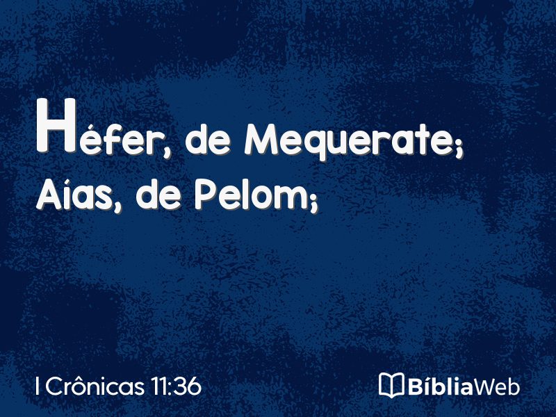 I Crônicas 11:36 em imagem para compartilhar