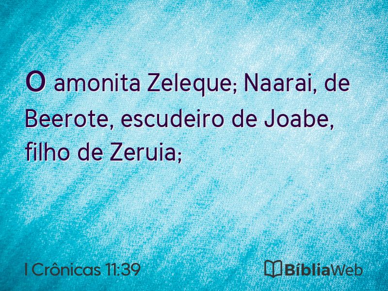 I Crônicas 11:39 em imagem para compartilhar
