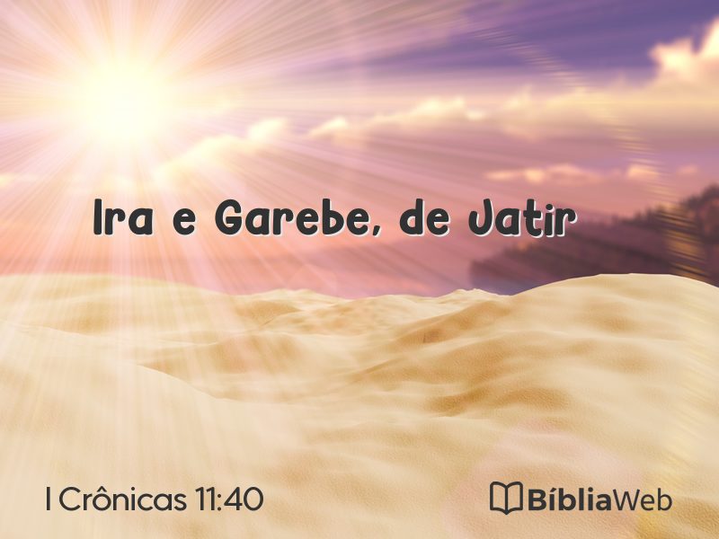 I Crônicas 11:40 em imagem para compartilhar