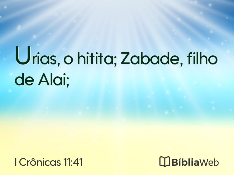 I Crônicas 11:41 em imagem para compartilhar