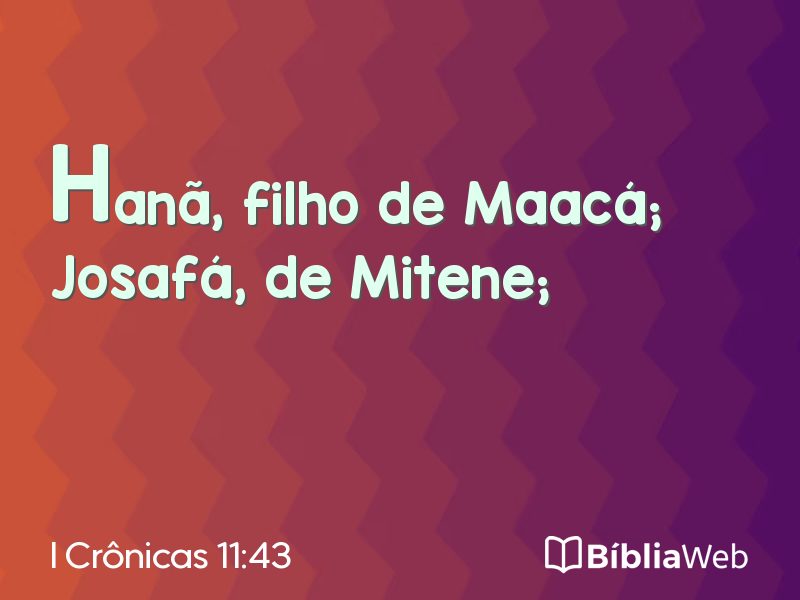 I Crônicas 11:43 em imagem para compartilhar