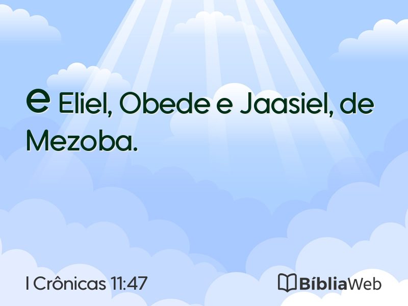 I Crônicas 11:47 em imagem para compartilhar