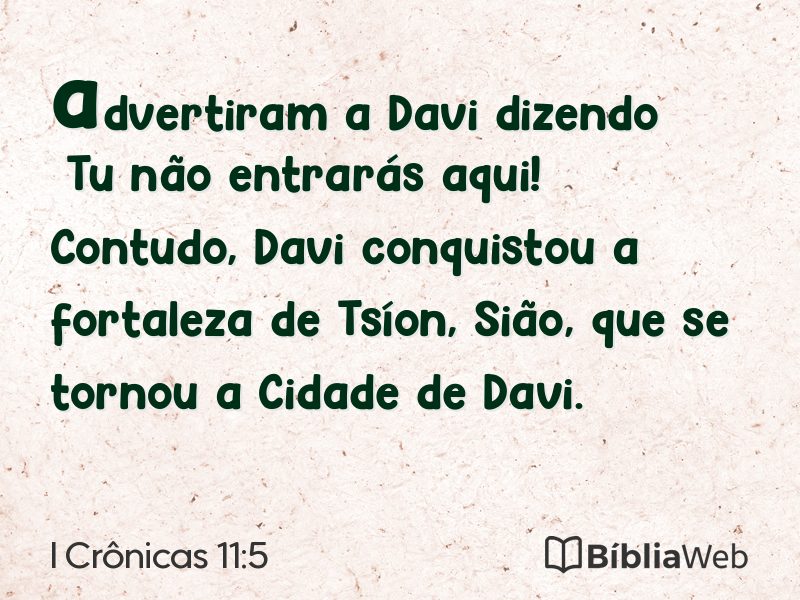 I Crônicas 11:5 em imagem para compartilhar