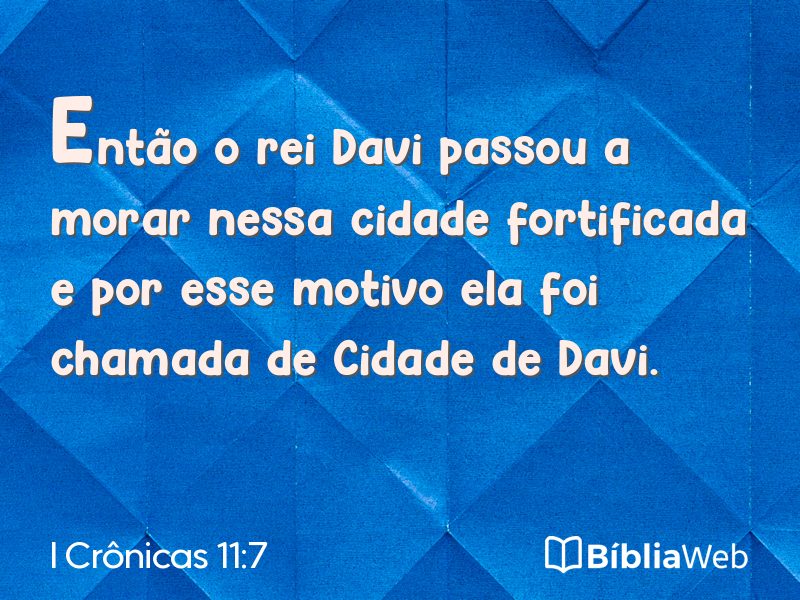 I Crônicas 11:7 em imagem para compartilhar