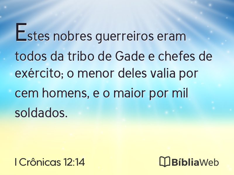 I Crônicas 12:14 em imagem para compartilhar