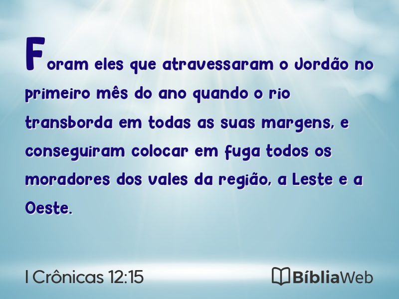 I Crônicas 12:15 em imagem para compartilhar