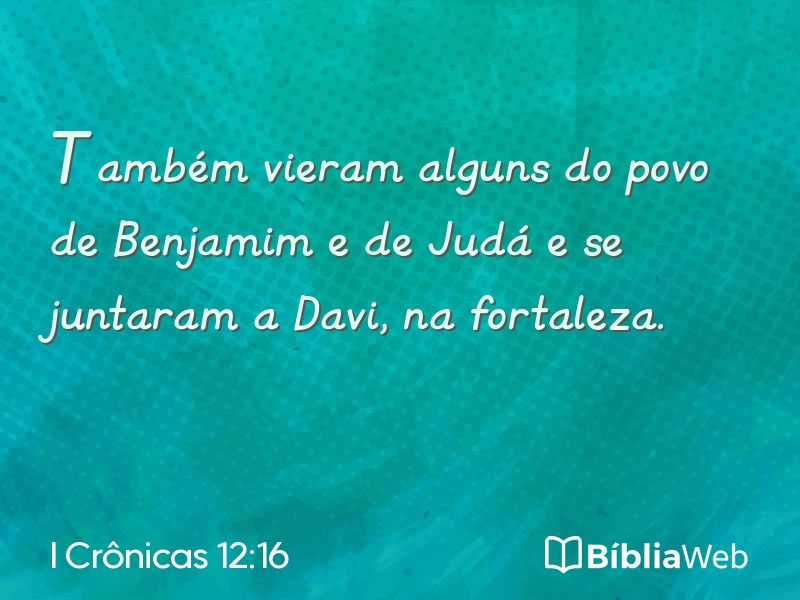 I Crônicas 12:16 em imagem para compartilhar