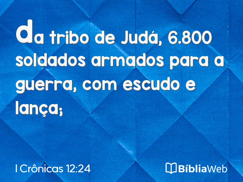 I Crônicas 12:24 em imagem para compartilhar