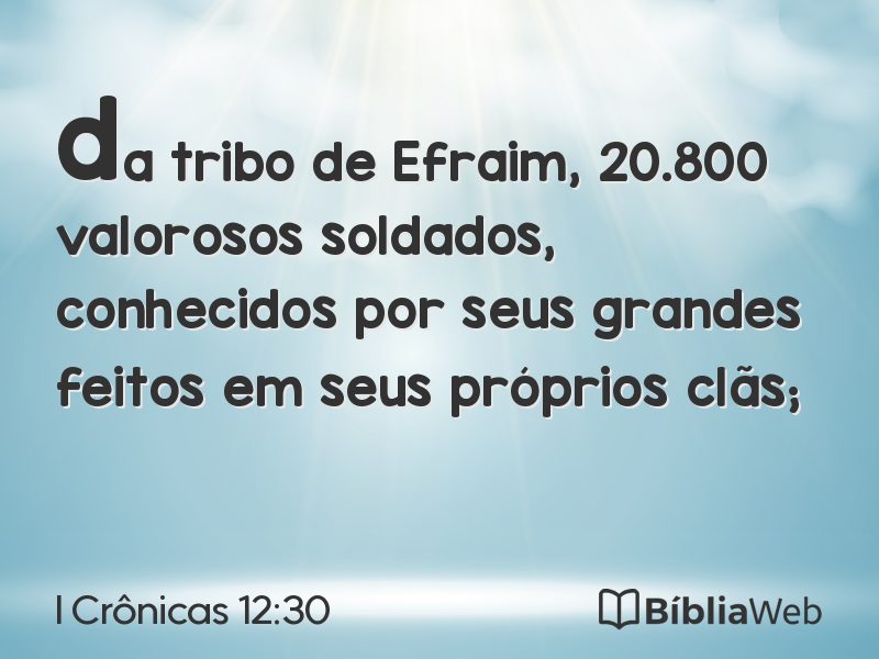 I Crônicas 12:30 em imagem para compartilhar