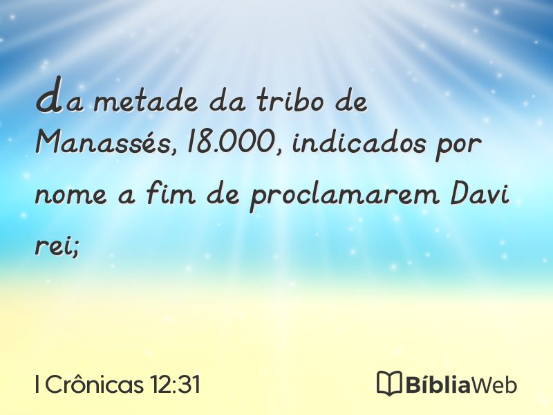 I Crônicas 12:31 em imagem para compartilhar