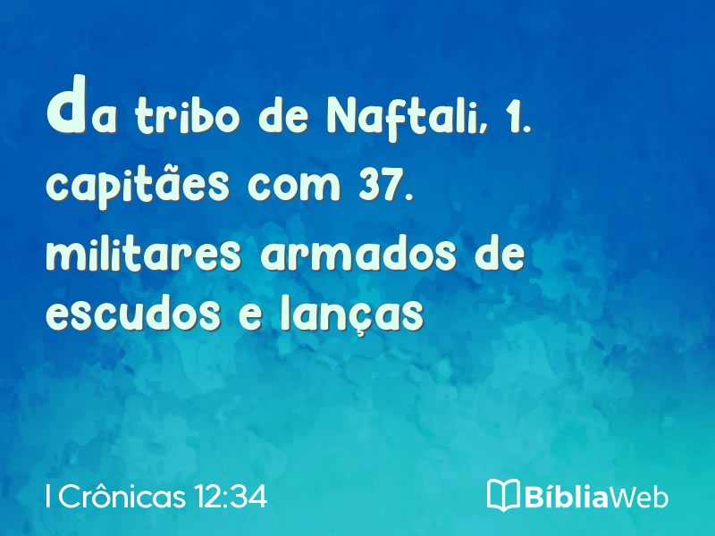I Crônicas 12:34 em imagem para compartilhar