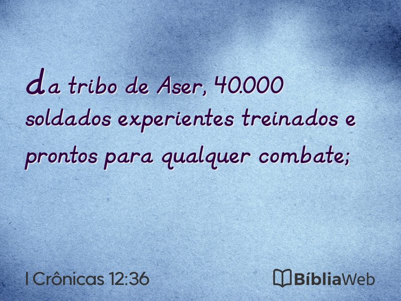 I Crônicas 12:36 em imagem para compartilhar