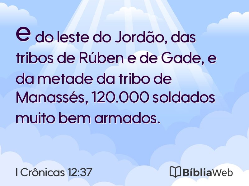 I Crônicas 12:37 em imagem para compartilhar