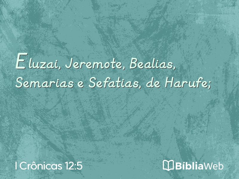 I Crônicas 12:5 em imagem para compartilhar