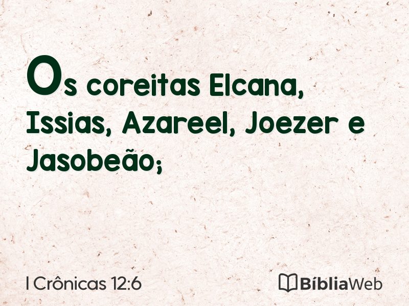 I Crônicas 12:6 em imagem para compartilhar