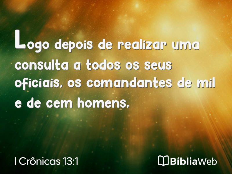 I Crônicas 13:1 em imagem para compartilhar