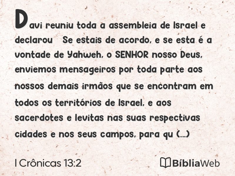 I Crônicas 13:2 em imagem para compartilhar