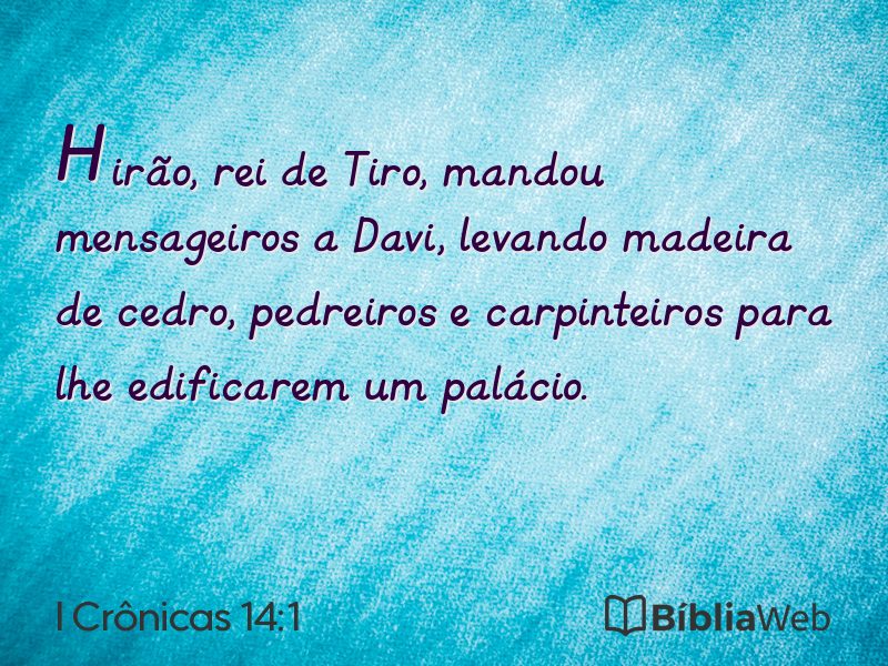 I Crônicas 14:1 em imagem para compartilhar