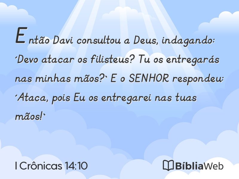 I Crônicas 14:10 em imagem para compartilhar