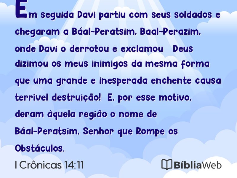 I Crônicas 14:11 em imagem para compartilhar