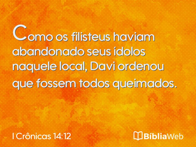I Crônicas 14:12 em imagem para compartilhar
