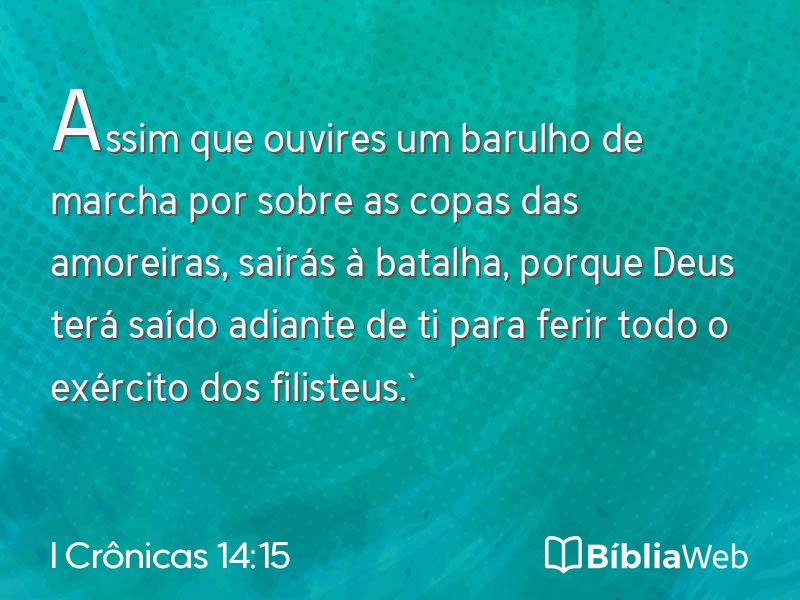 I Crônicas 14:15 em imagem para compartilhar