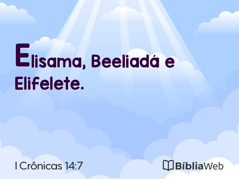 I Crônicas 14:7 em imagem para compartilhar