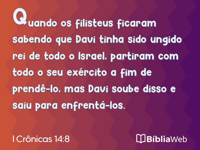 I Crônicas 14:8 em imagem para compartilhar