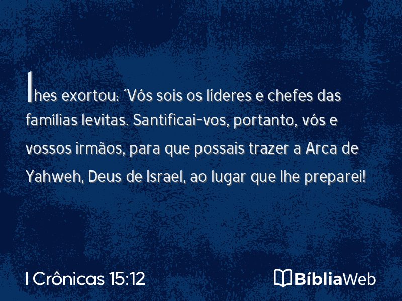 I Crônicas 15:12 em imagem para compartilhar