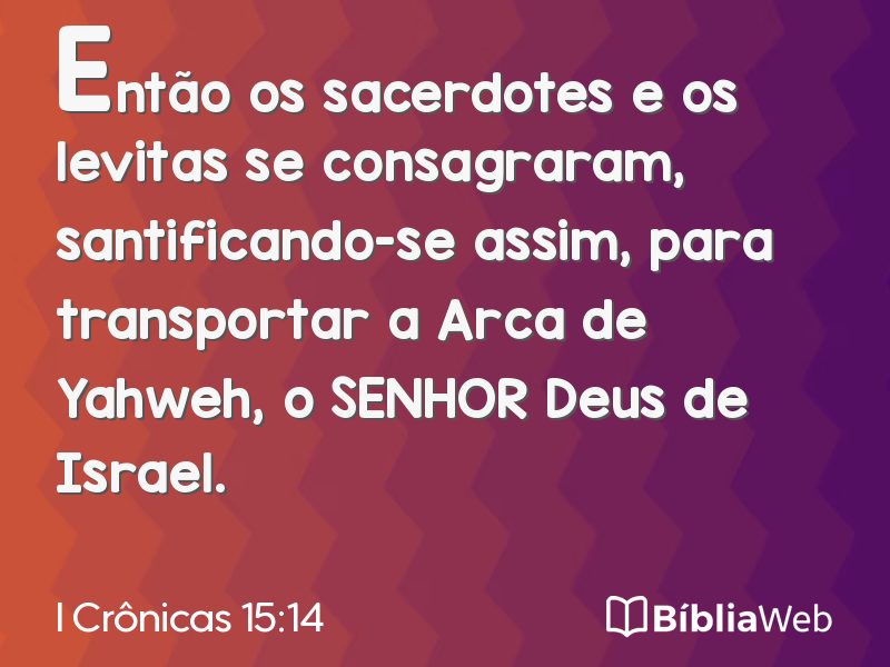 I Crônicas 15:14 em imagem para compartilhar