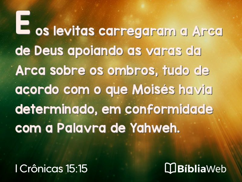 I Crônicas 15:15 em imagem para compartilhar