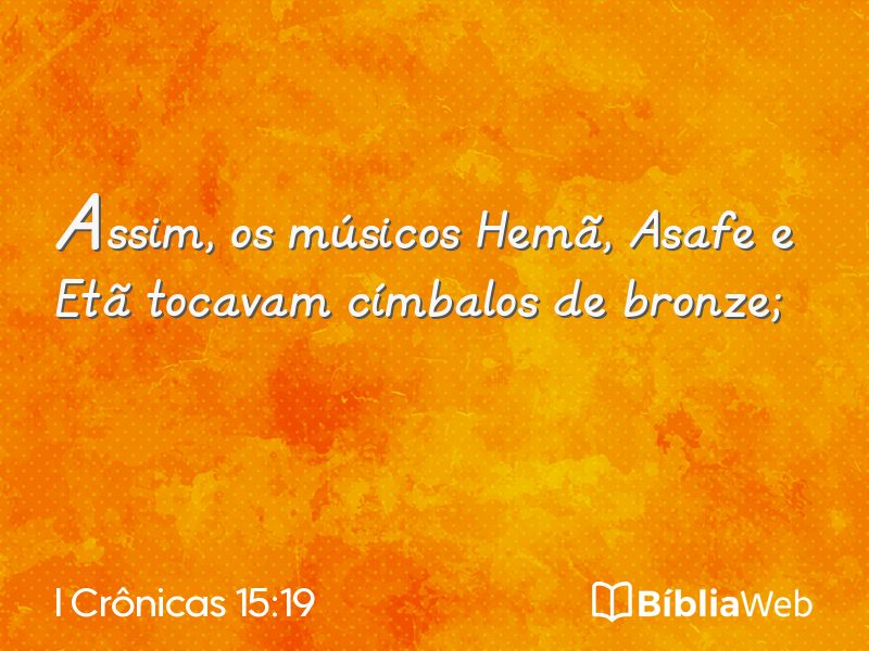 I Crônicas 15:19 em imagem para compartilhar