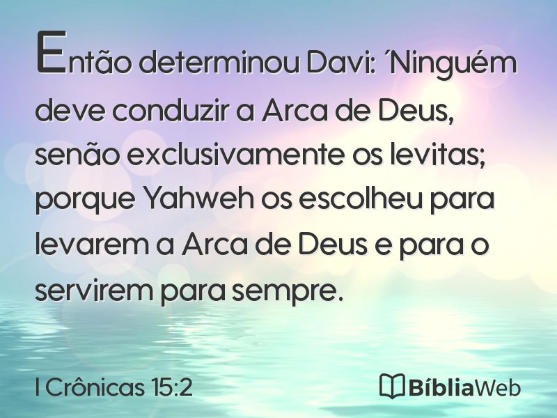 I Crônicas 15:2 em imagem para compartilhar